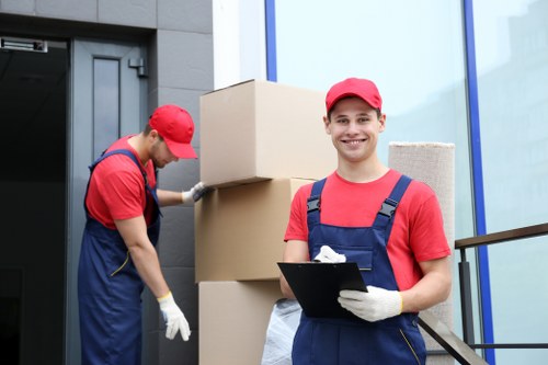 Moving boxes and household items prepared for Harringay removals
