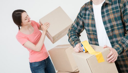 Packing and moving items with a removals van in Harringay