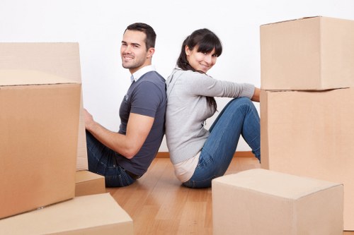 Checklist and moving boxes prepared for a house move in Harringay